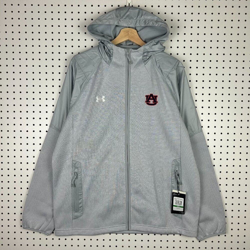 Under Armour Auburn Tigers Mens Large Storm Jacket Team Mod Grey 1360962 SAMPLE